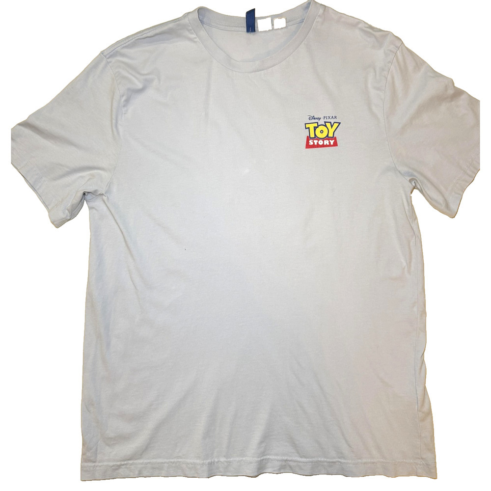 Disney Pixar Toy Story Shirt Mens Large Blue Short Sleeve Logo Graphic Movie Tee - Picture 3 of 6